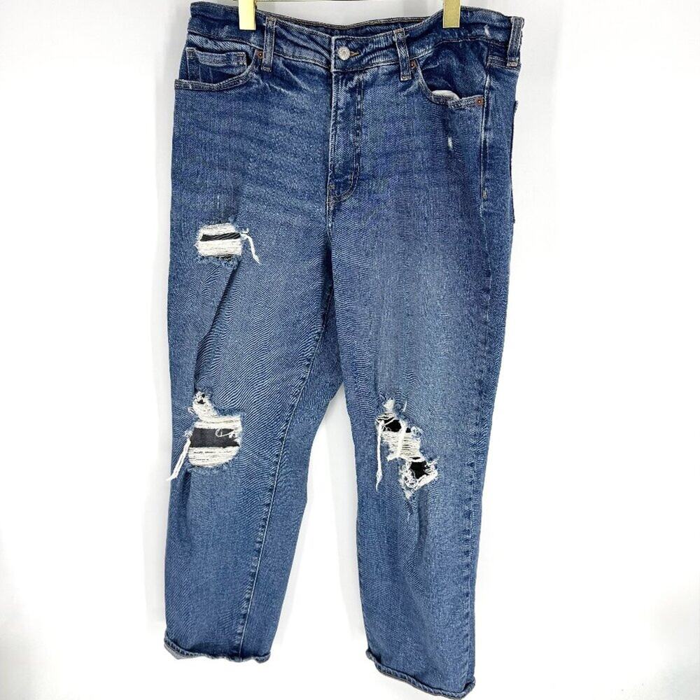 Old Navy O.G. Loose High Rise Distressed Jeans Size‎ 14